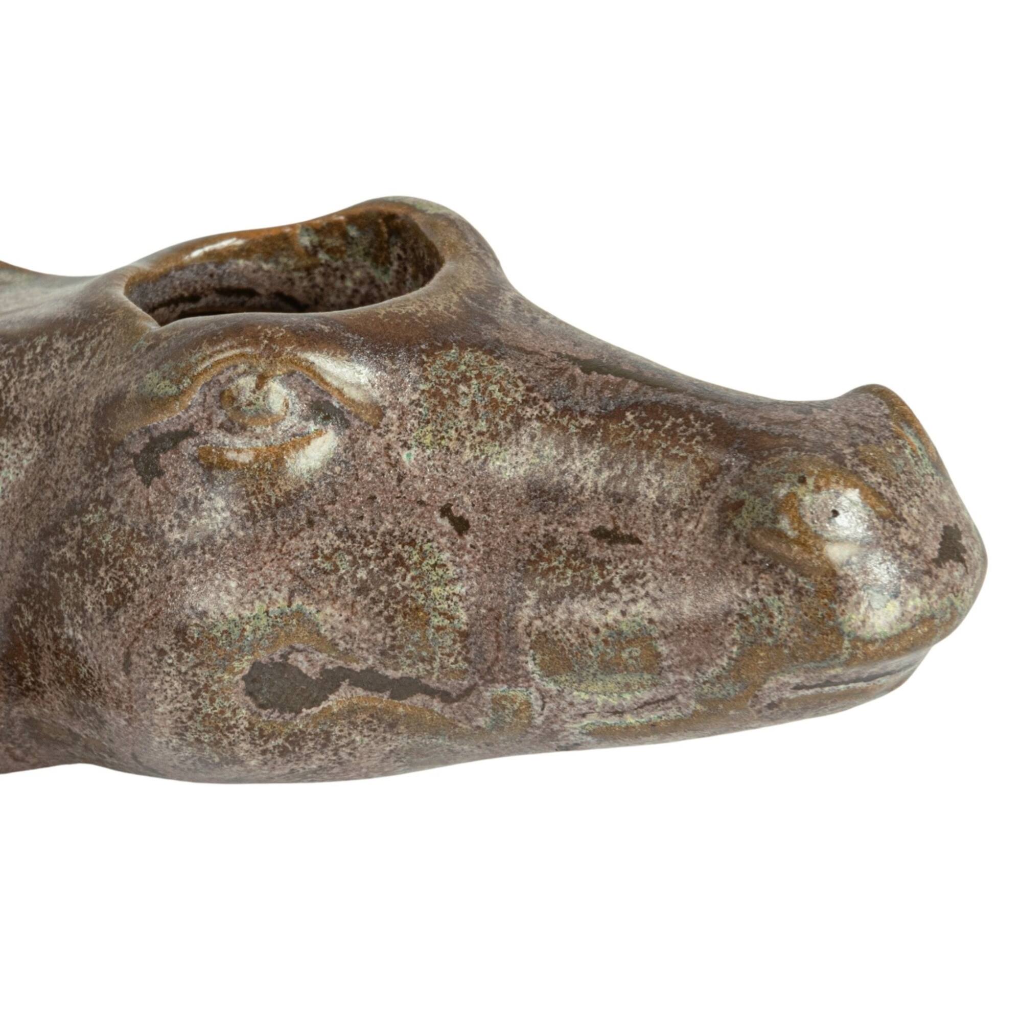 Hello Honey® 6.5" Green Stoneware Alligator Match Holder